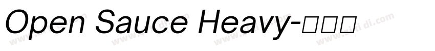 Open Sauce Heavy字体转换 Open Sauce Heavy字体转换